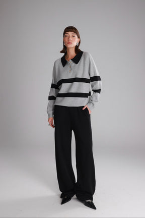 סריג מארי אפור/שחור