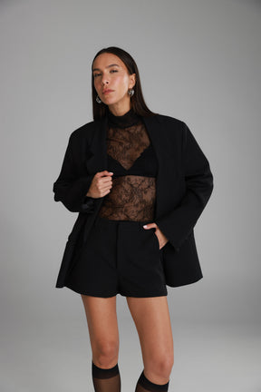 מכנסי הנרי קצרים שחורים