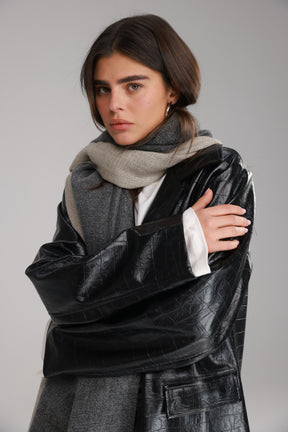 צעיף ברטו אפור כהה