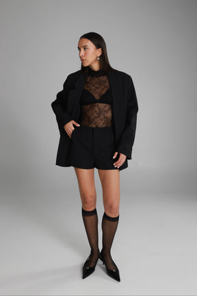 מכנסי הנרי קצרים שחורים