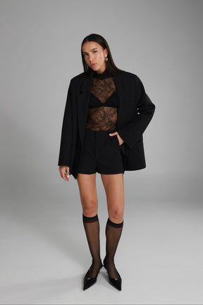 מכנסי הנרי קצרים שחורים