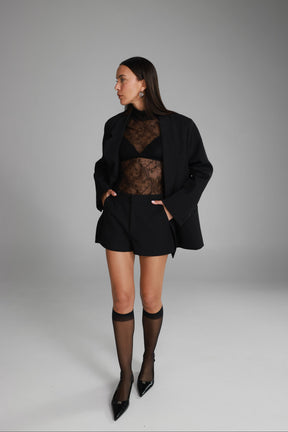 מכנסי הנרי קצרים שחורים