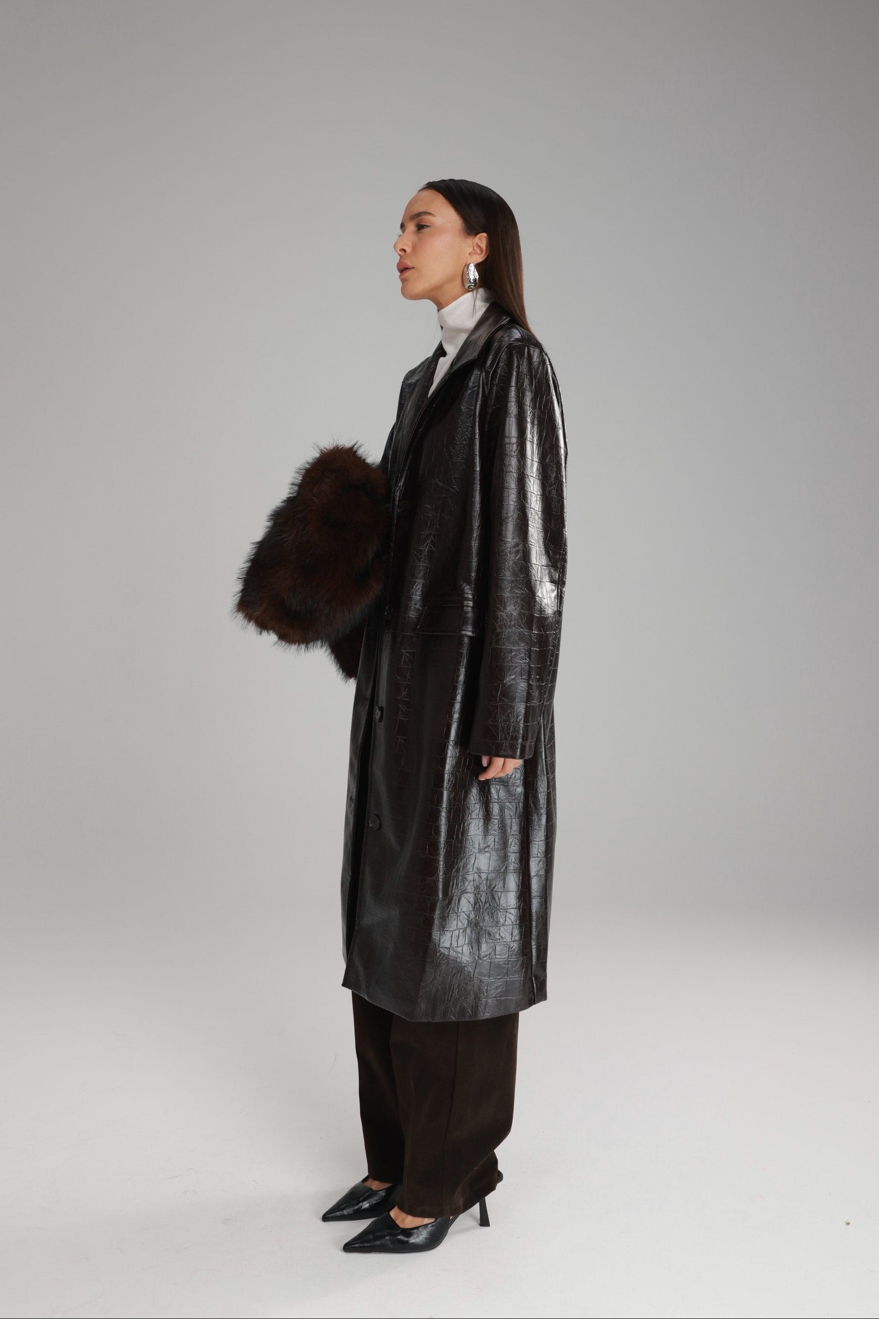 מעיל אדוארד חום כהה