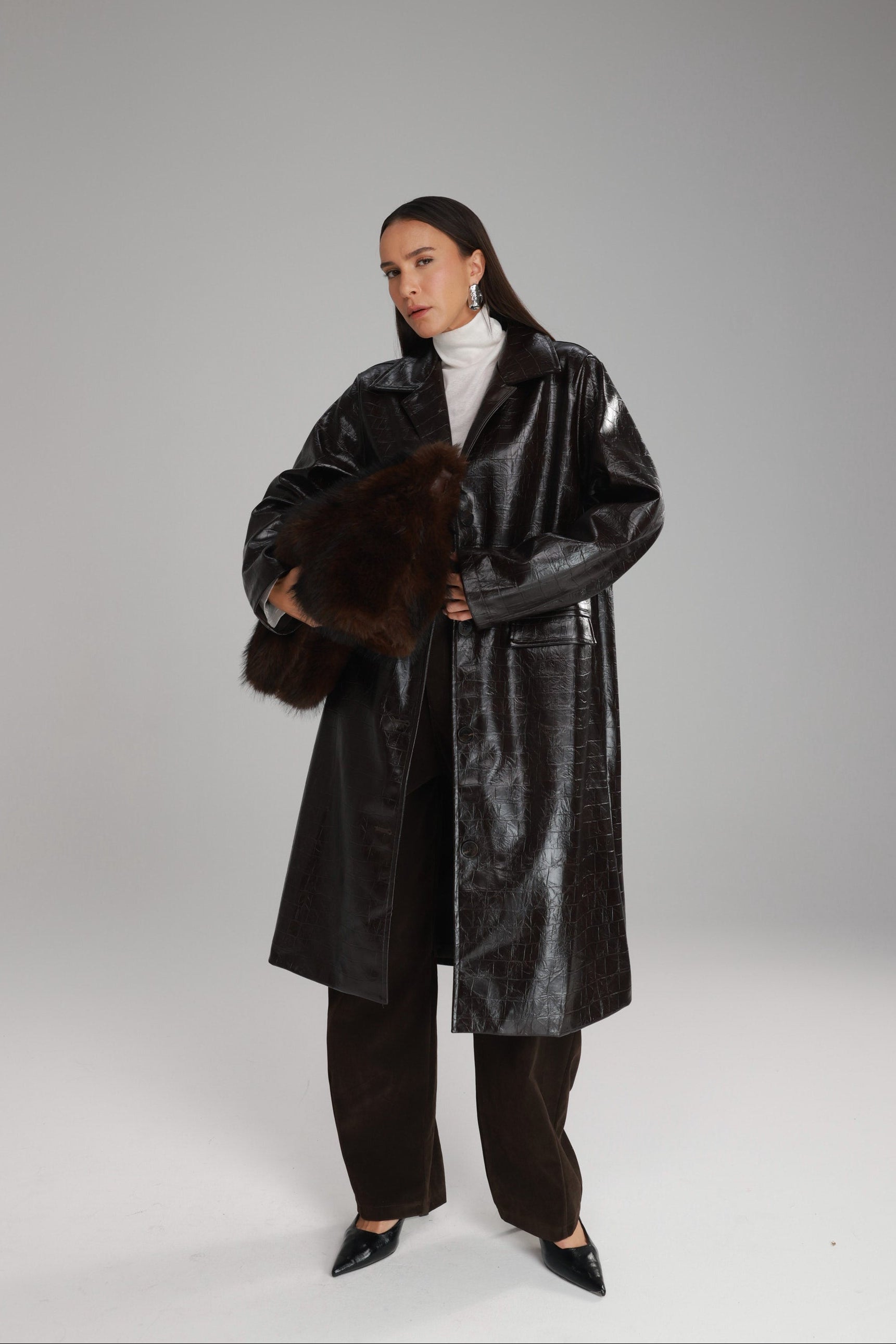 מעיל אדוארד חום כהה