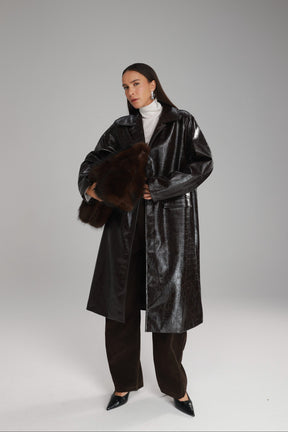 מעיל אדוארד חום כהה