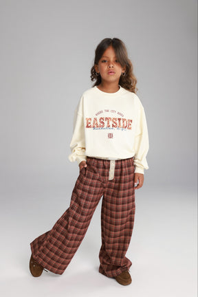 מכנסי נאלי משבצות בורדו