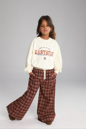 מכנסי נאלי משבצות בורדו