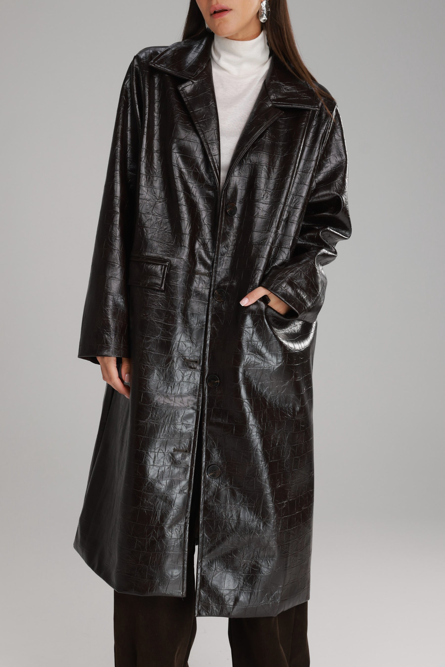 מעיל אדוארד חום כהה