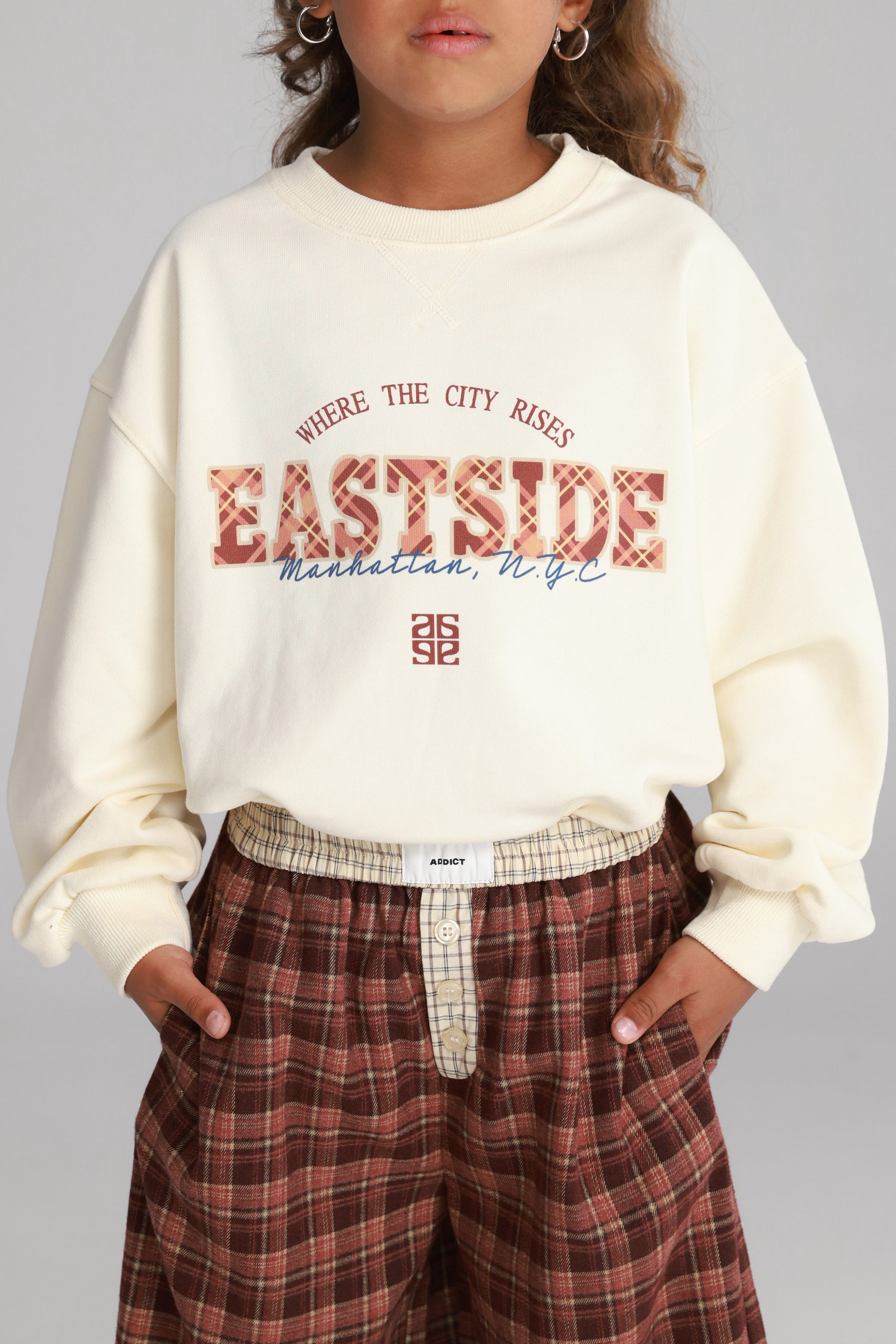 סוויטשירט ג'ין שמנת