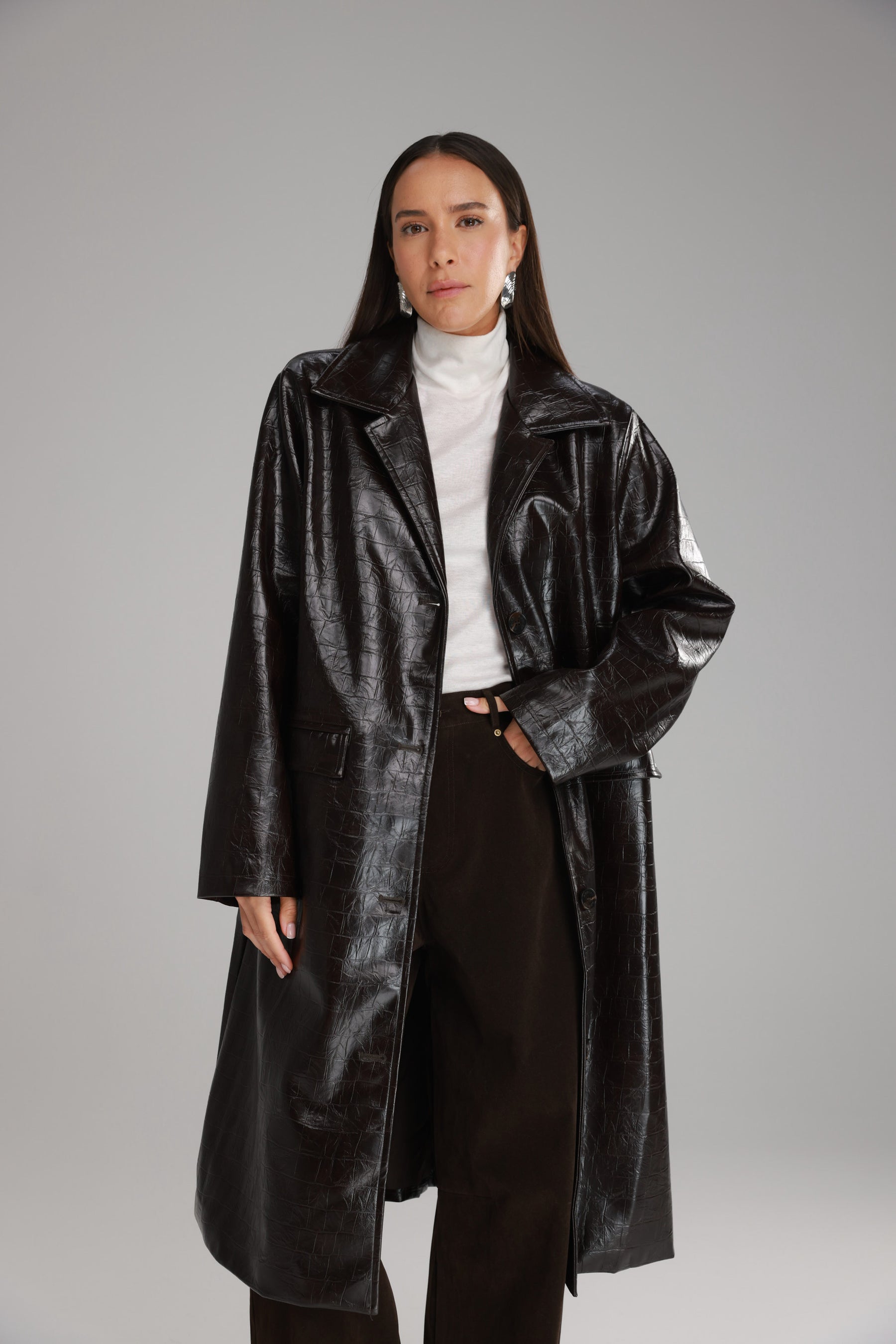 מעיל אדוארד חום כהה