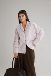 חולצת בלנקה מכופתרת בורדו