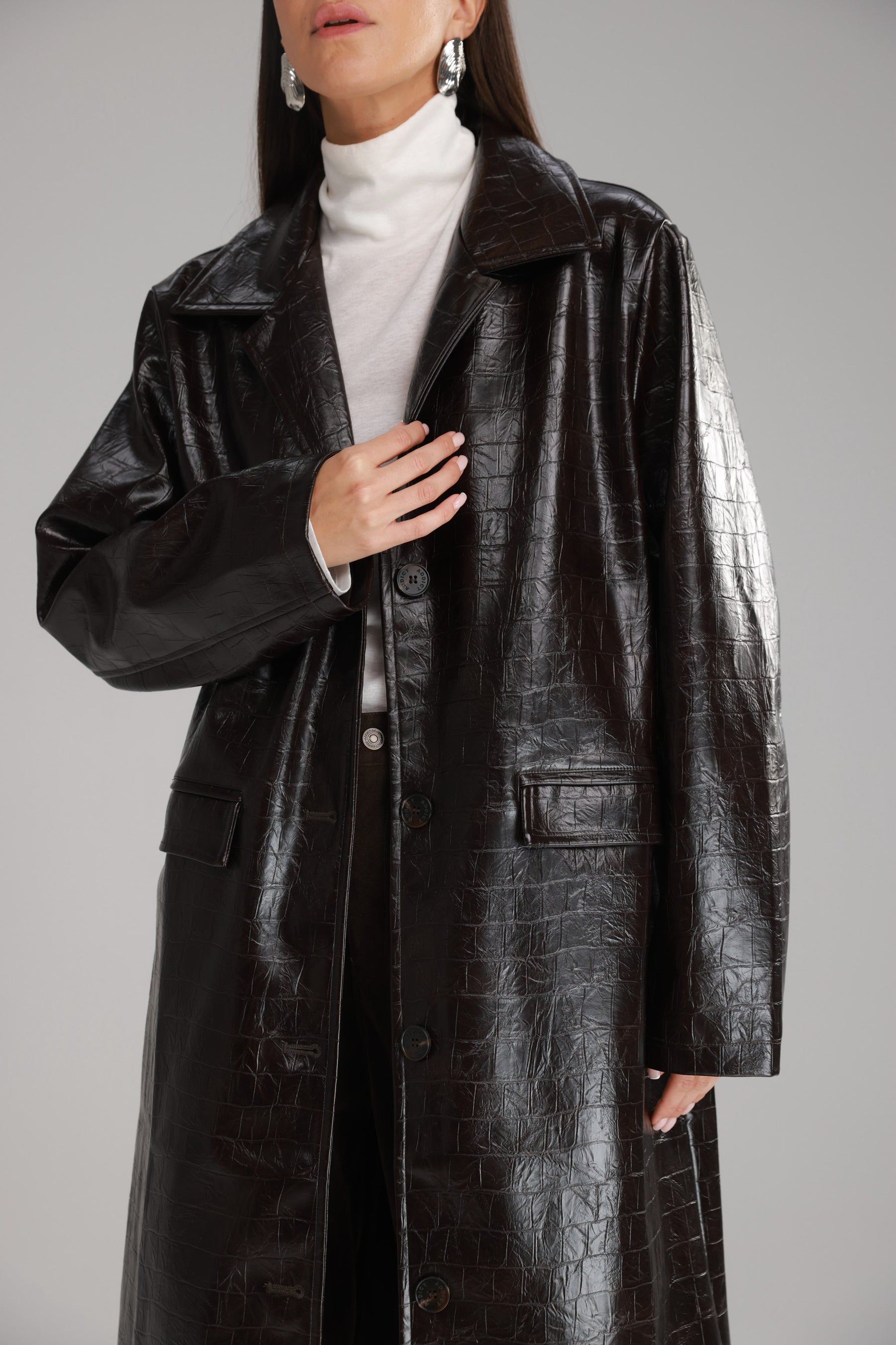 מעיל אדוארד חום כהה