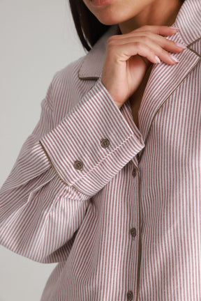 חולצת בלנקה מכופתרת בורדו