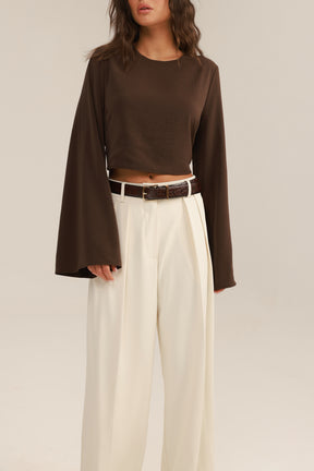 חולצת מלני חומה