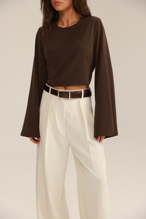 חולצת מלני חומה