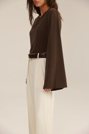 חולצת מלני חומה