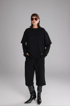 חולצת ג'נר שחורה