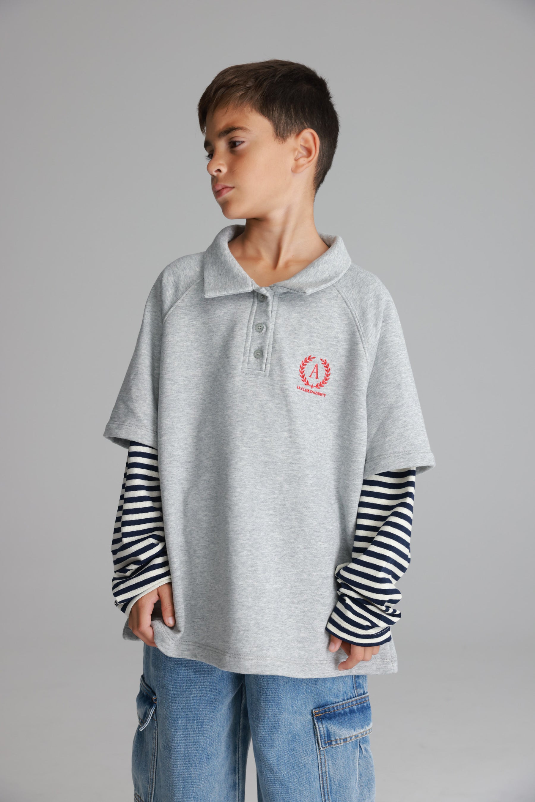 חולצת מרגו אפור בהיר