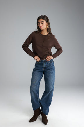 סריג אולי חום כהה