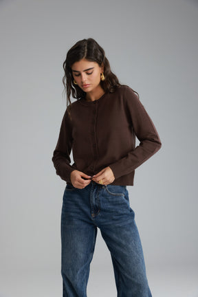 סריג אולי חום כהה