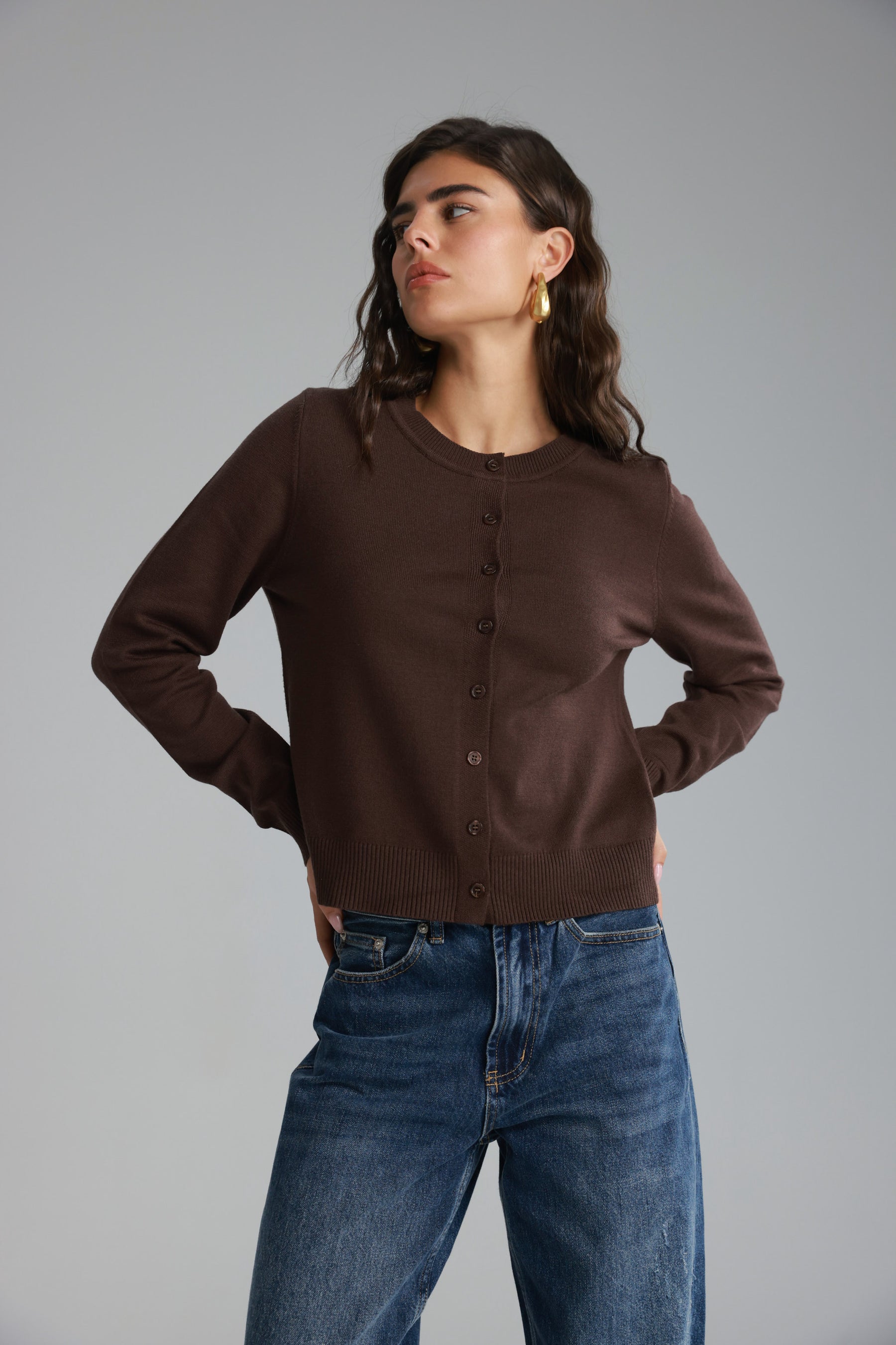 סריג אולי חום כהה