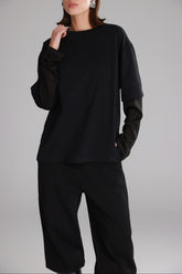 חולצת ג'נר שחורה