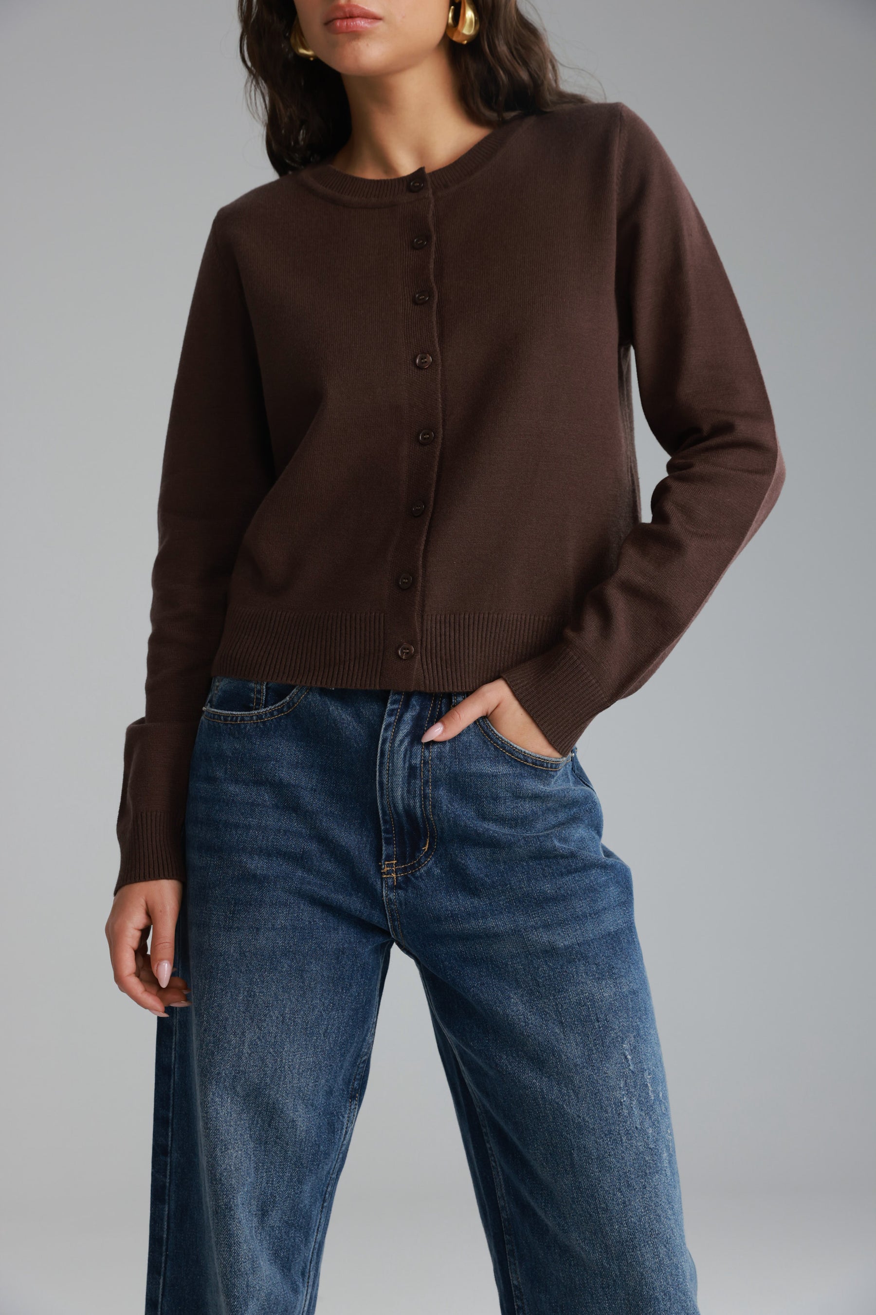 סריג אולי חום כהה