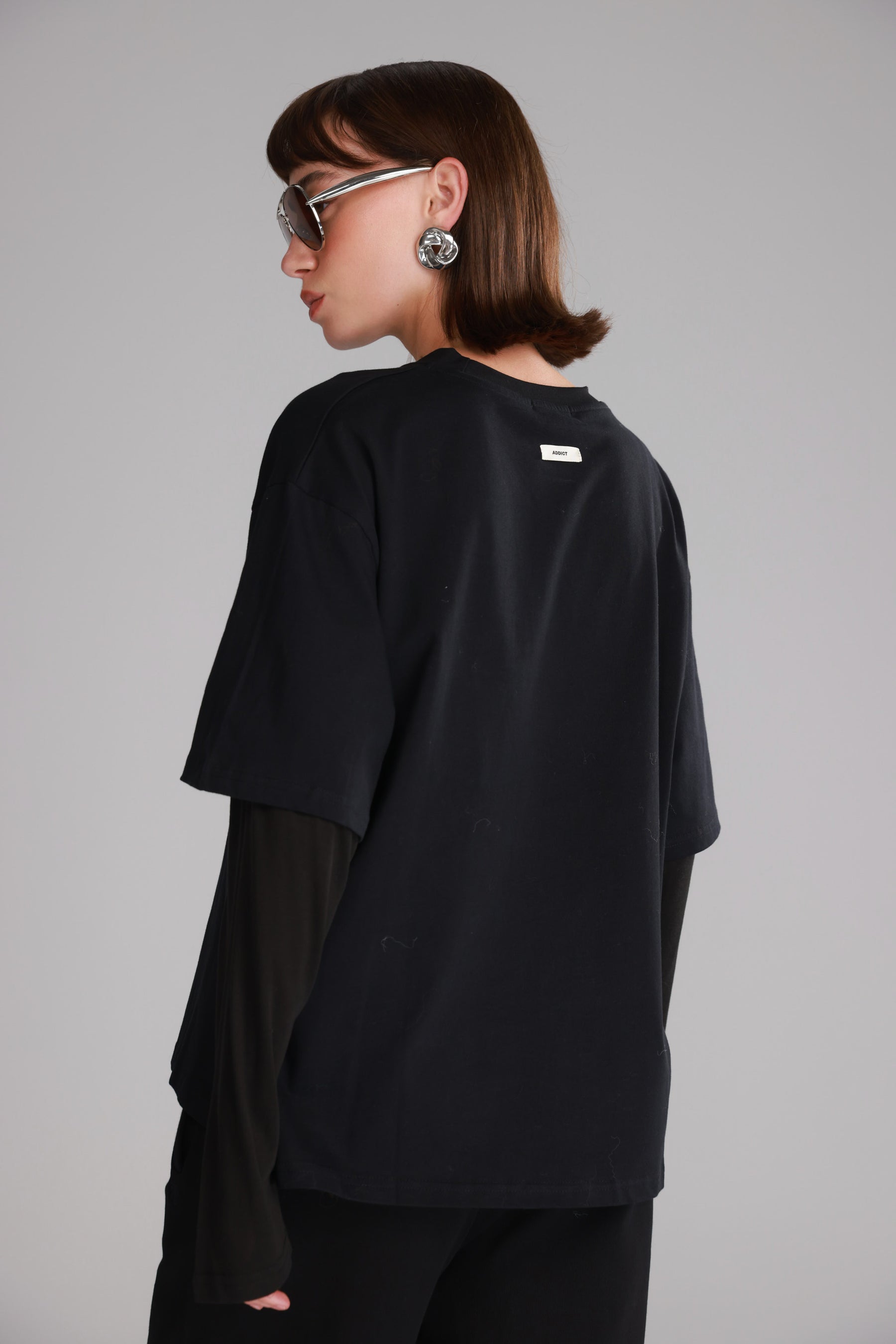 חולצת ג'נר שחורה