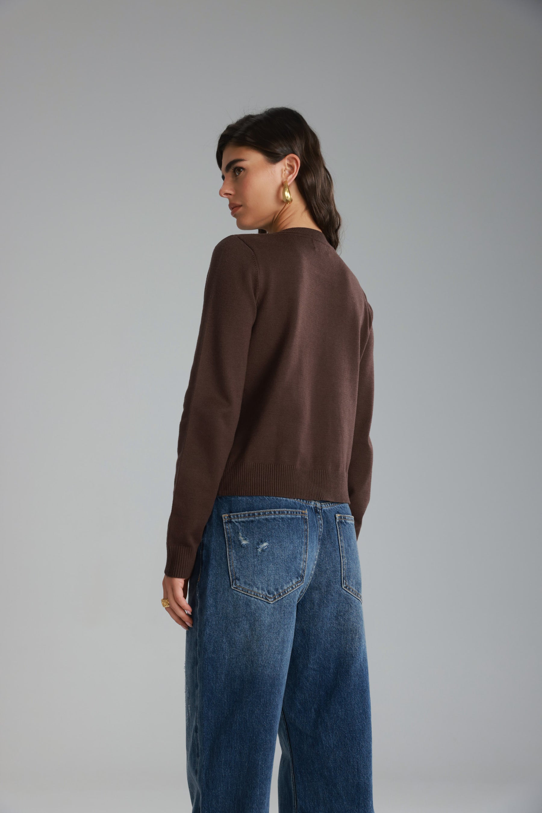 סריג אולי חום כהה