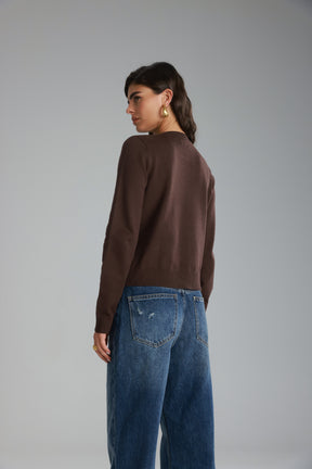 סריג אולי חום כהה