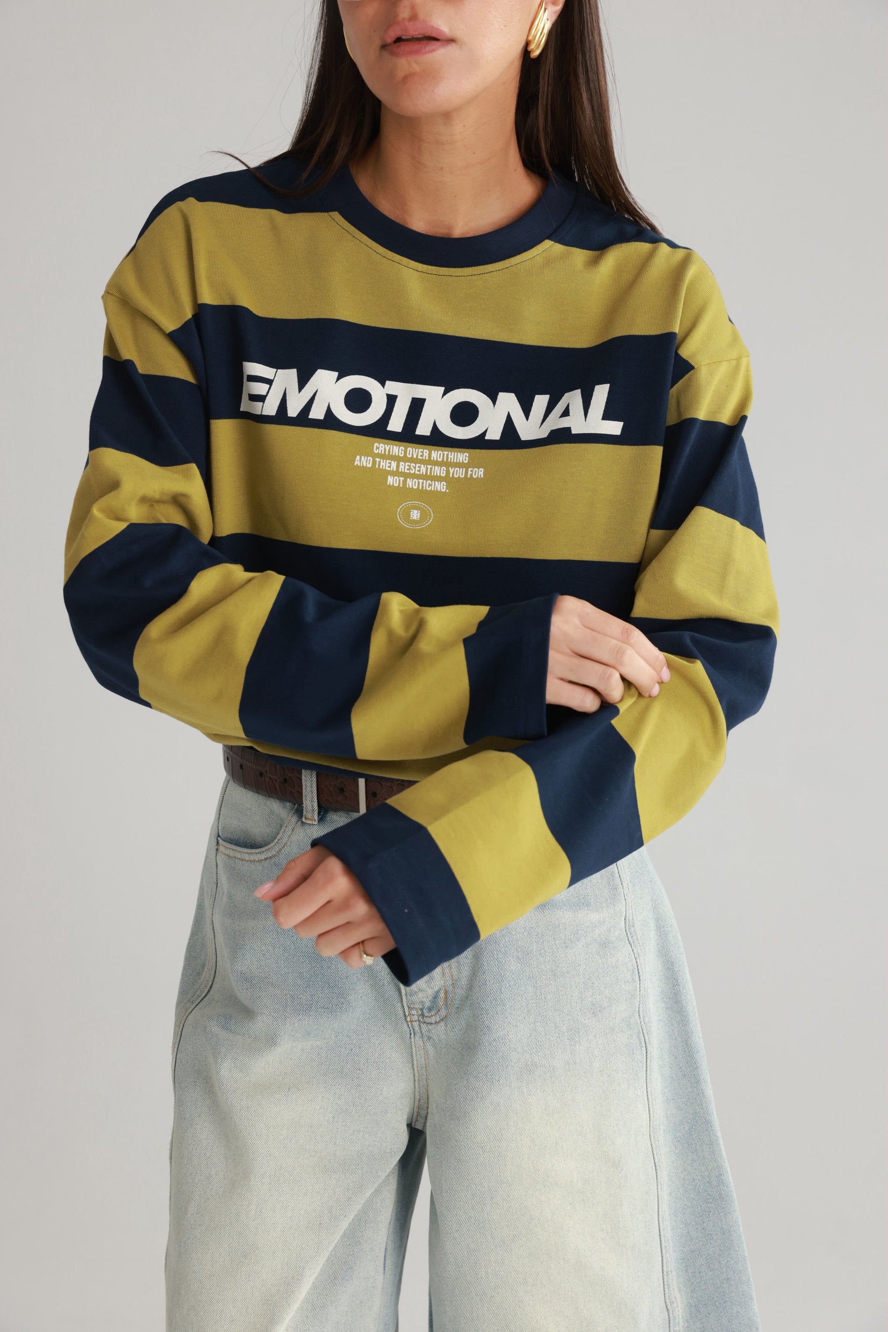 חולצת דיאן נייבי/ירוק