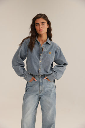 חולצת ג'ינס דיקסי כחול בהיר