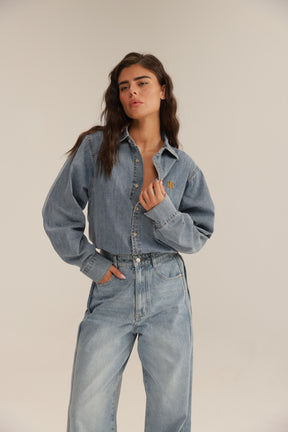 חולצת ג'ינס דיקסי כחול בהיר