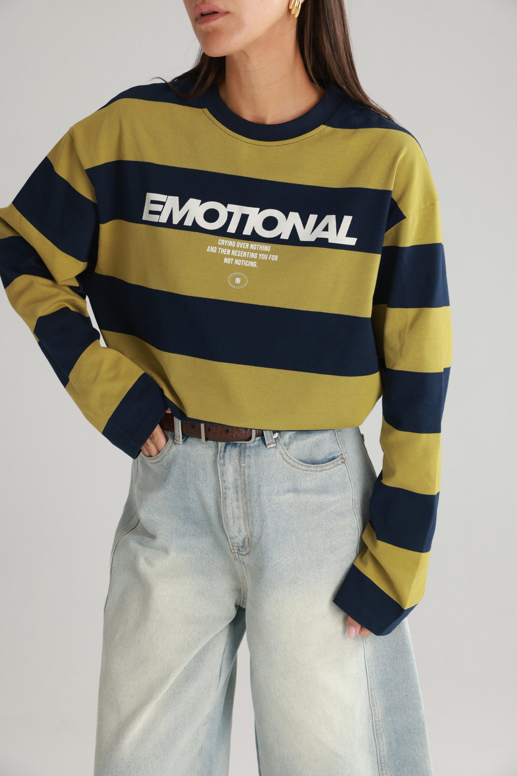 חולצת דיאן נייבי/ירוק