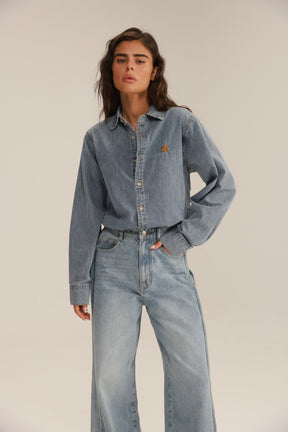 חולצת ג'ינס דיקסי כחול בהיר