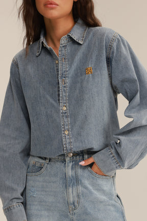 חולצת ג'ינס דיקסי כחול בהיר