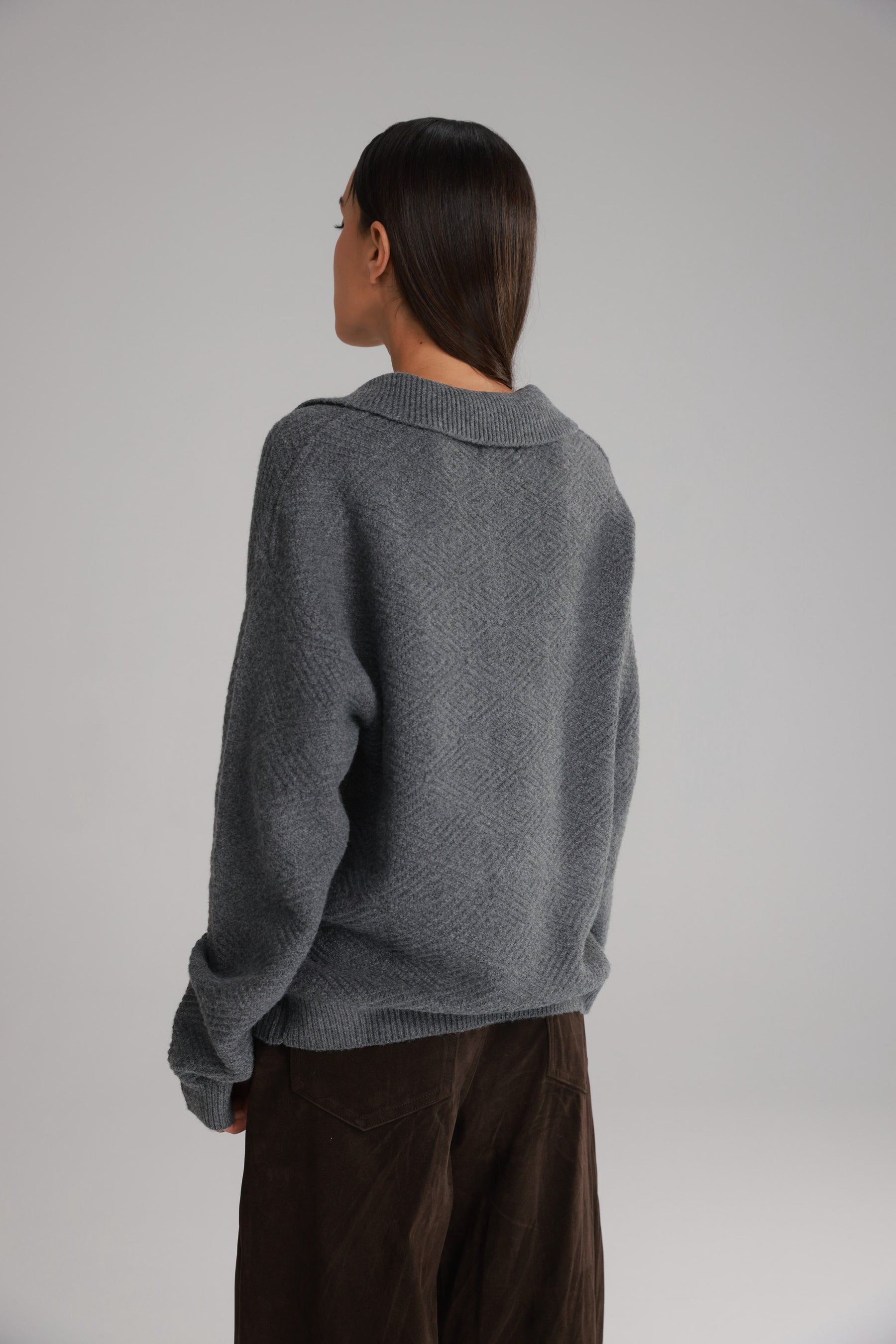 סוודר נורדי אפור