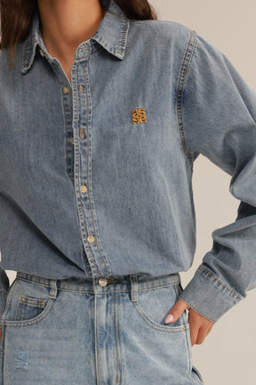 חולצת ג'ינס דיקסי כחול בהיר