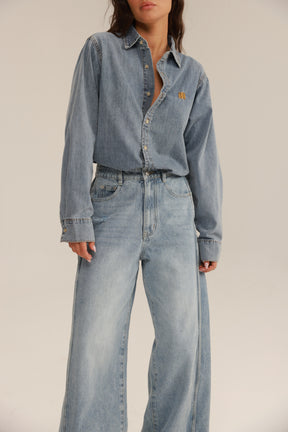 חולצת ג'ינס דיקסי כחול בהיר