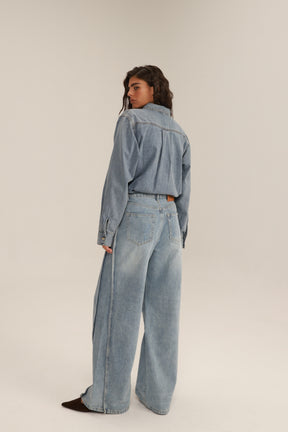 חולצת ג'ינס דיקסי כחול בהיר