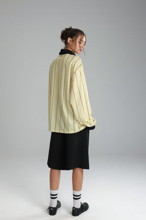 חולצת פיבי צהוב/שחור