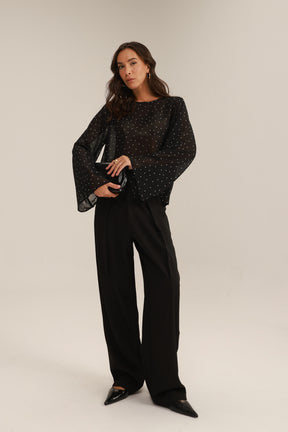 מכנסי רוס שחורים