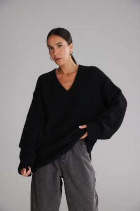 סוודר סאלי שחור