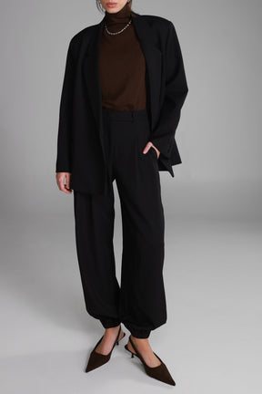 מכנסי הנרי ארוכים שחורים