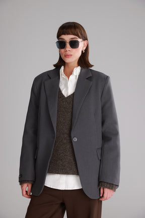 בלייזר סוזאן אפור כהה