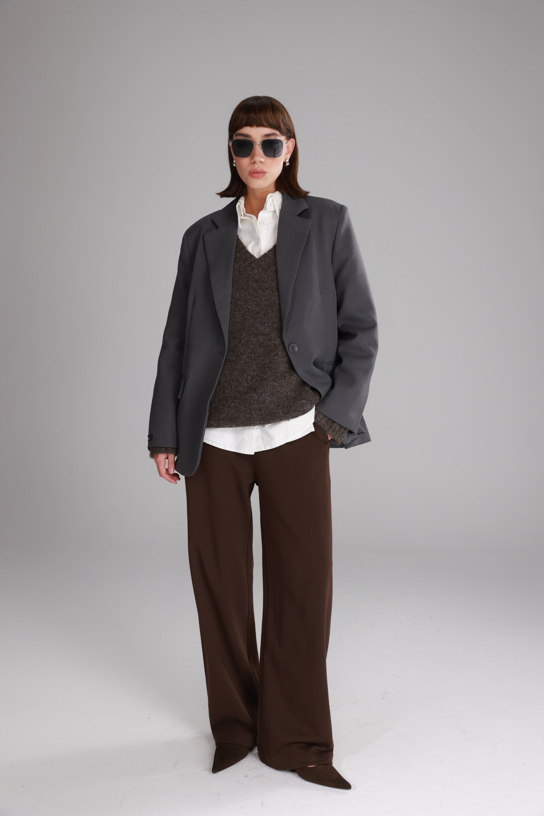 בלייזר סוזאן אפור כהה