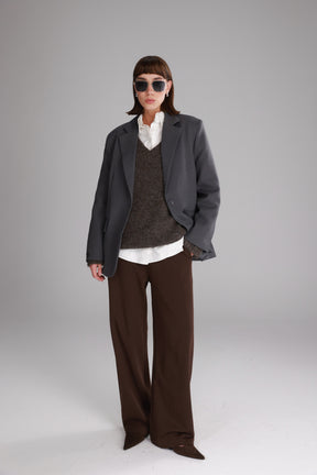 בלייזר סוזאן אפור כהה