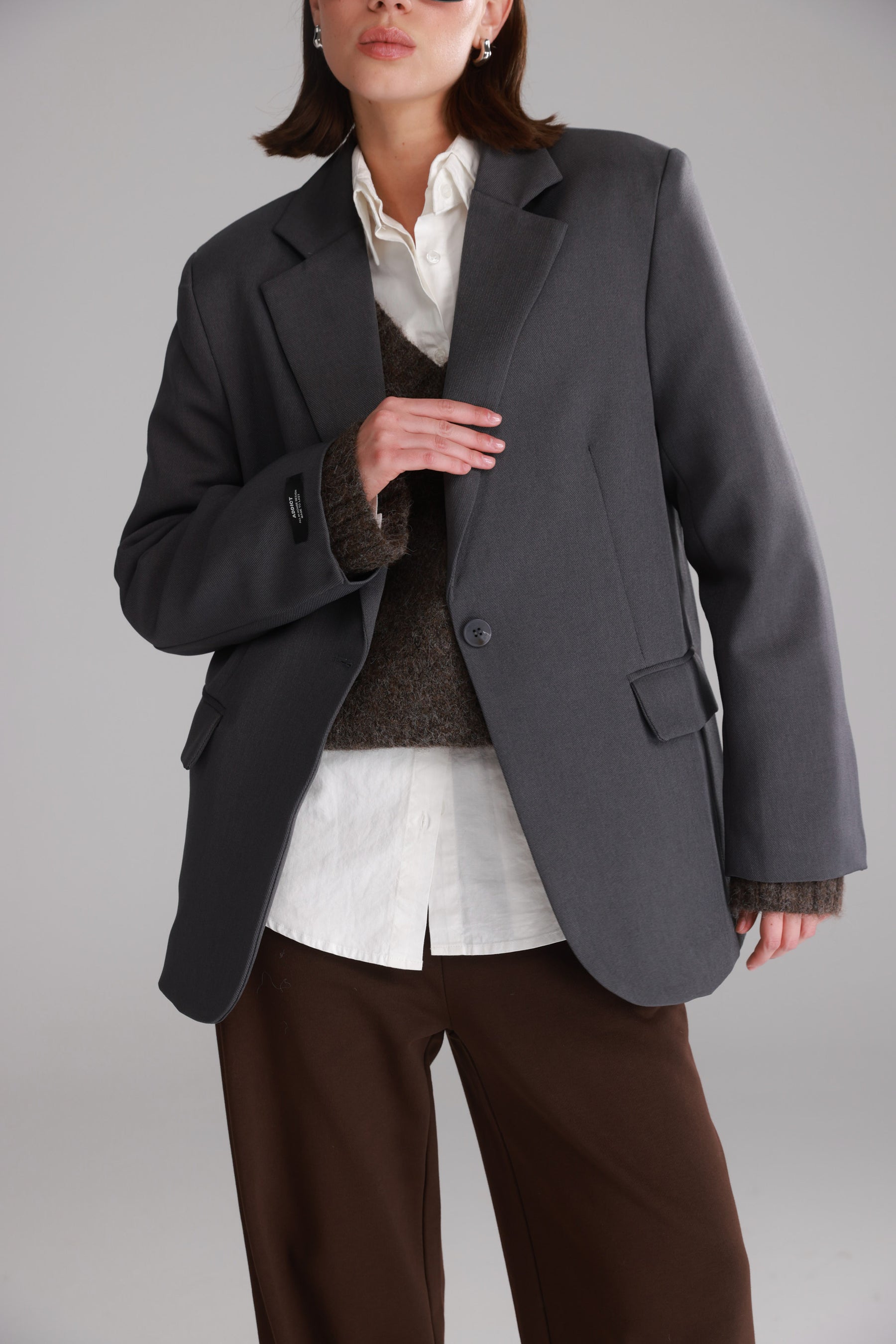 בלייזר סוזאן אפור כהה