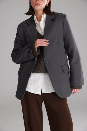 בלייזר סוזאן אפור כהה