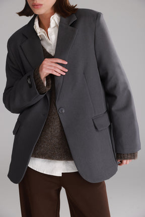 בלייזר סוזאן אפור כהה